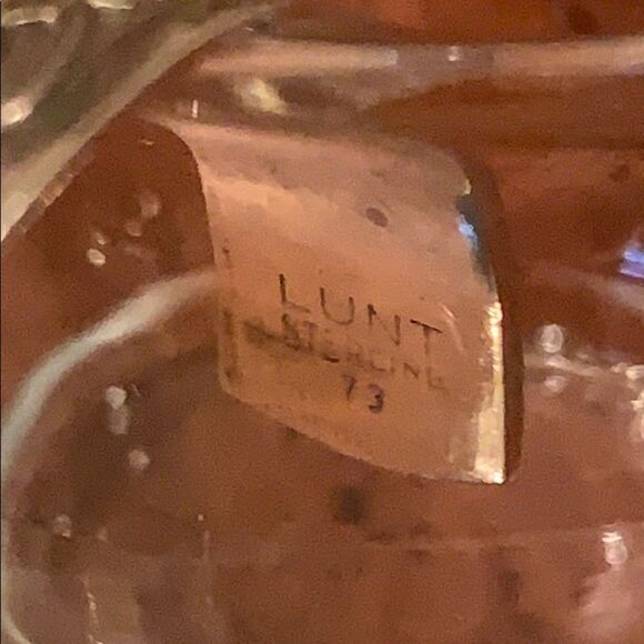 LUNT Vintage Sterling Silver Floral Cuff Bracelet - Picture 2 of 3